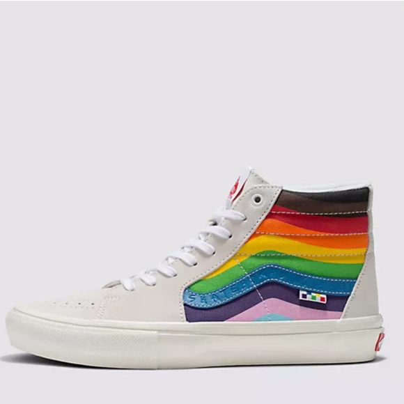 MENS 11 PRIDE RAINBOW TENNIS SHOES VANS SKATE - Picture 4 of 7